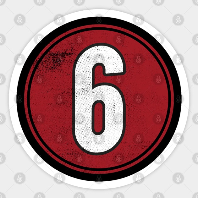 Number Six 6 Sticker by cowyark rubbark